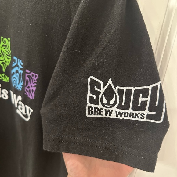 Saucy Brew Works “Brewed This Way” Pride unisex tee - Picture 3 of 3